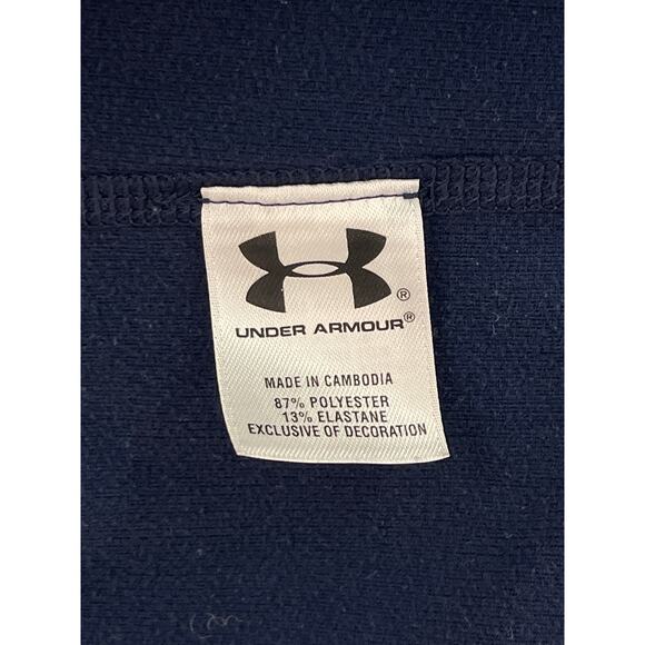 Under Armour ColdGear Fitted Long Sleeve Mock Neck Navy Blue Size Small - Picture 4 of 11